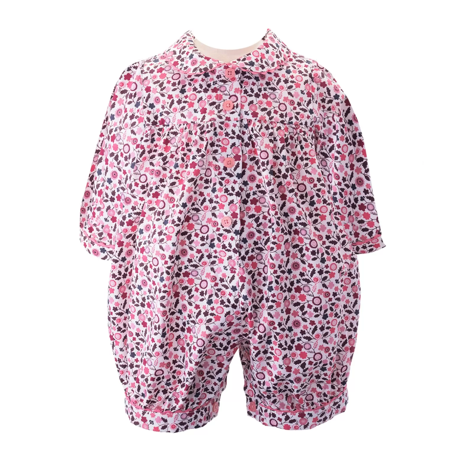 Rachel Riley Vintage Floral Babysuit | Baby Girl Babygros & Babysuits